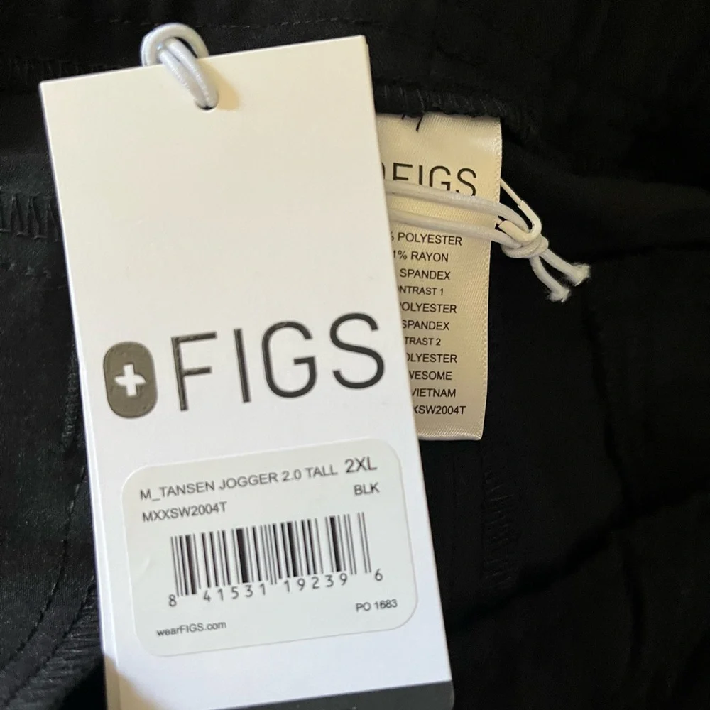 FIGS Tansen Jogger Scrub Pants NWT Black Size 2XL/T